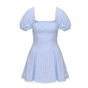 Princess Polly Light Blue Puff Sleeve Dress